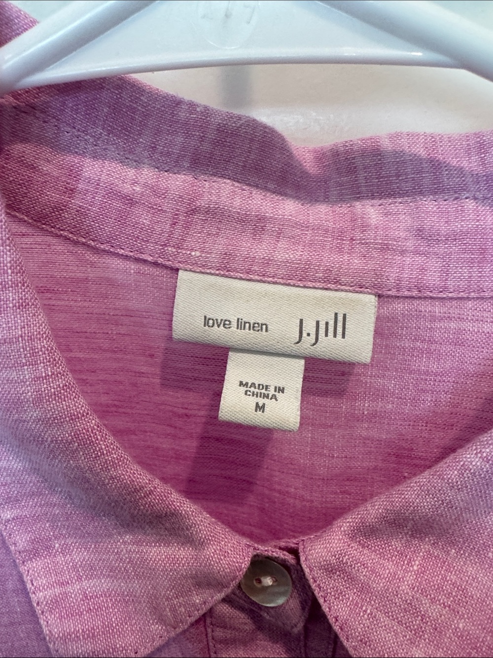 J. Jill Pink Linen Button-Front Tunic - Picture 2 of 6